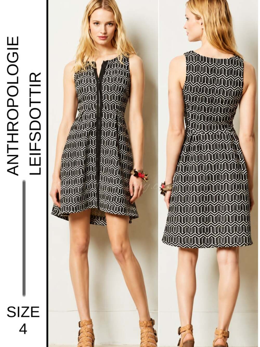 MSRP: $168 ⭐️ NWOT Anthropologie Leifsdottir Tonnelle Dress – Size 4 | Geometric